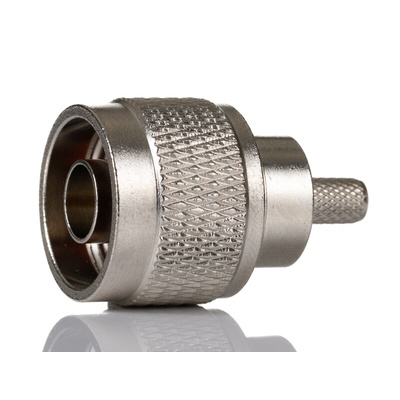 RS PRO, Plug Cable Mount N Connector, 50Ω, Crimp, Solder Termination, Straight Body