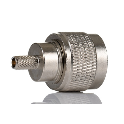 RS PRO, Plug Cable Mount N Connector, 50Ω, Crimp, Solder Termination, Straight Body