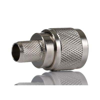 RS PRO, Plug Cable Mount N Connector, 50Ω, Crimp Termination, Straight Body