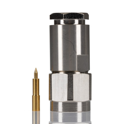 RS PRO, Plug Cable Mount N Connector, 50Ω, Clamp Termination, Straight Body