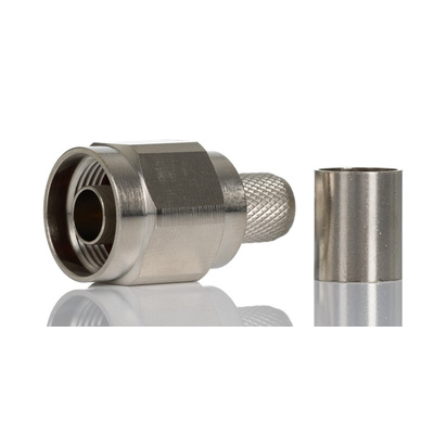 RS PRO, Plug Cable Mount N Connector, 50Ω, Crimp Termination, Straight Body