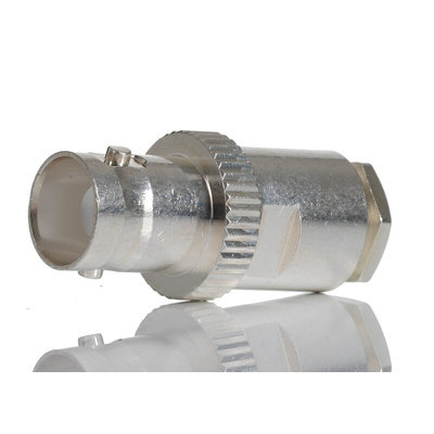 RS PRO, jack Cable Mount BNC Connector, 50Ω, Clamp Termination, Straight Body