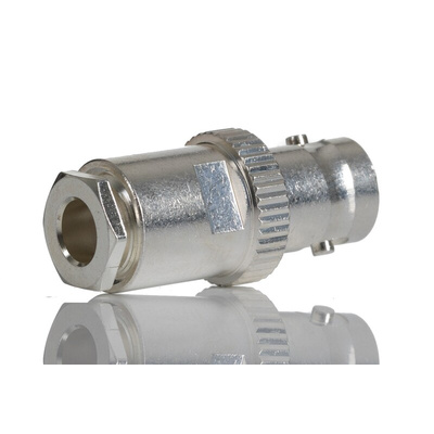 RS PRO, jack Cable Mount BNC Connector, 50Ω, Clamp Termination, Straight Body