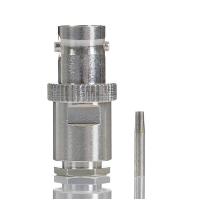 RS PRO, jack Cable Mount BNC Connector, 50Ω, Clamp Termination, Straight Body