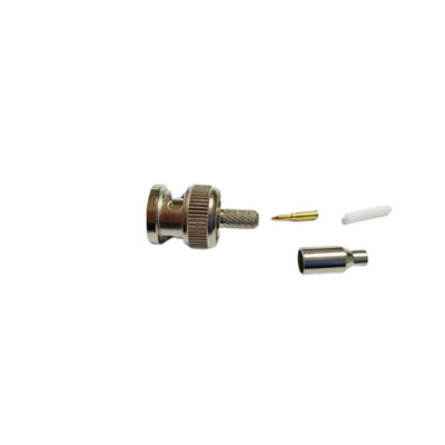 RS PRO, Plug Cable Mount BNC Connector, 50Ω, Crimp Termination, Straight Body