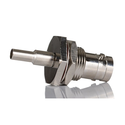 RS PRO, jack Panel Mount BNC Connector, 50Ω, Crimp Termination, Straight Body