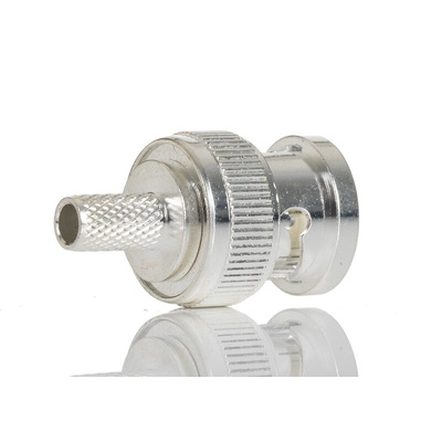 RS PRO, Plug Cable Mount BNC Connector, 50Ω, Crimp Termination, Straight Body