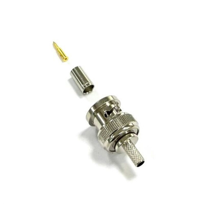 RS PRO, Plug Cable Mount BNC Connector, 75Ω, Crimp Termination, Straight Body