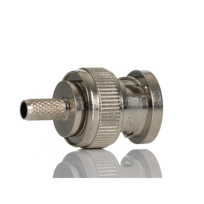 RS PRO, Plug Cable Mount BNC Connector, 75Ω, Crimp Termination, Straight Body