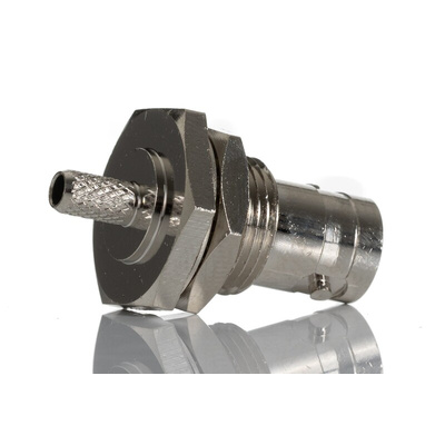 RS PRO, jack Panel Mount BNC Connector, 50Ω, Crimp Termination, Straight Body