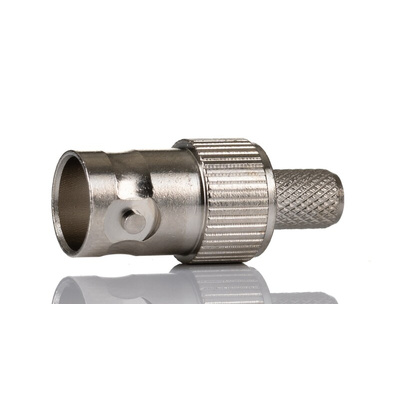 RS PRO, jack Cable Mount BNC Connector, 75Ω, Crimp Termination, Straight Body