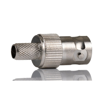 RS PRO, jack Cable Mount BNC Connector, 75Ω, Crimp Termination, Straight Body