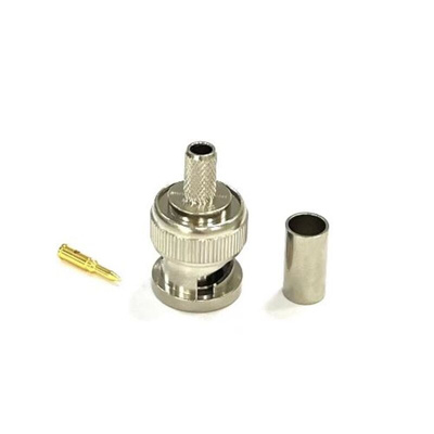 RS PRO, Plug Cable Mount BNC Connector, 50Ω, Crimp Termination, Straight Body
