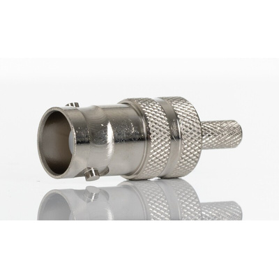 RS PRO, jack Cable Mount BNC Connector, 50Ω, Crimp Termination, Straight Body
