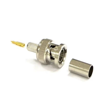 RS PRO, Plug Cable Mount BNC Connector, 75Ω, Crimp Termination, Straight Body