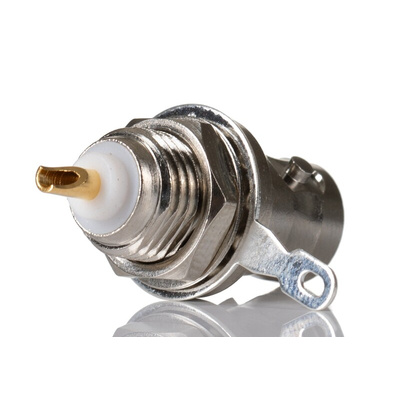 RS PRO, jack Panel Mount BNC Connector, 50Ω, Solder Termination, Straight Body