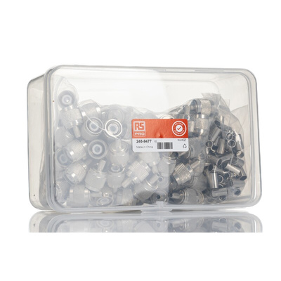 RS PRO, Plug Cable Mount TNC Connector, 50Ω, Crimp Termination, Straight Body