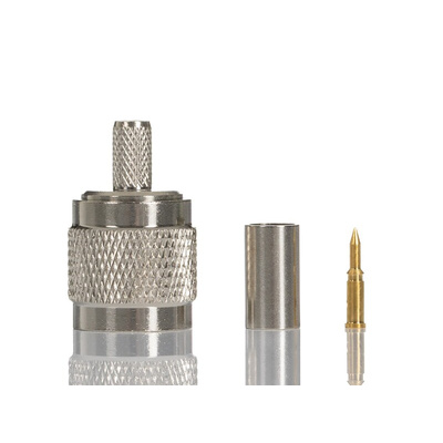 RS PRO, Plug Cable Mount TNC Connector, 50Ω, Crimp Termination, Straight Body