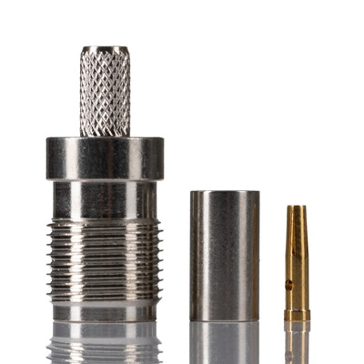 RS PRO, jack Cable Mount TNC Connector, 50Ω, Crimp Termination, Straight Body
