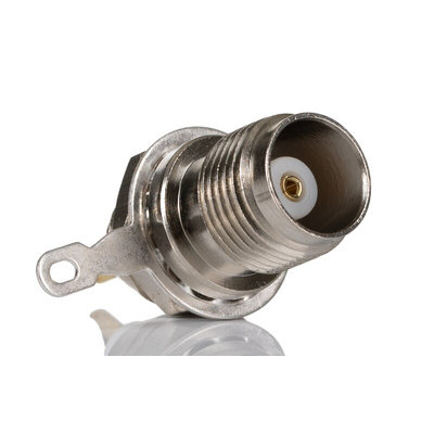 RS PRO, jack Bulkhead TNC Connector, 50Ω, Solder Termination, Straight Body