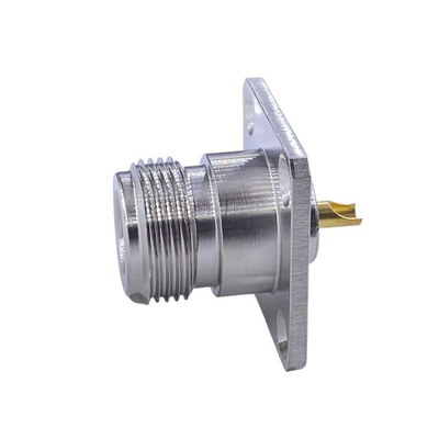 RS PRO, Plug Panel Mount N Connector, 50Ω, Solder Termination, Straight Body