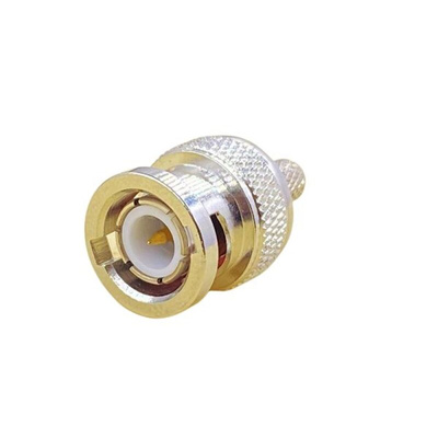 RS PRO, Plug Cable Mount BNC Connector, 50Ω, Crimp Termination, Straight Body