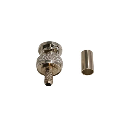 RS PRO, Plug Cable Mount BNC Connector, 50Ω, Crimp Termination, Straight Body
