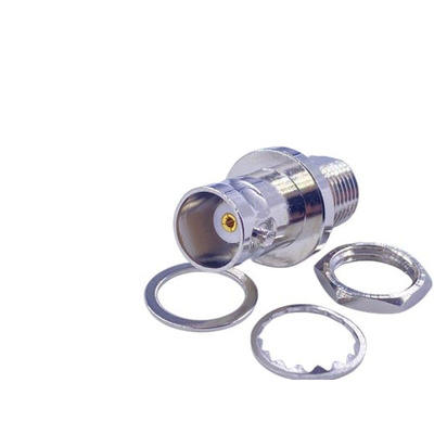 RS PRO, jack Panel Mount BNC Connector, 50Ω, Solder Termination, Straight Body
