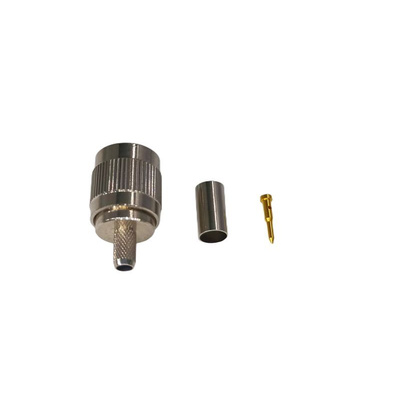 RS PRO, Plug Cable Mount TNC Connector, 50Ω, Crimp Termination, Straight Body