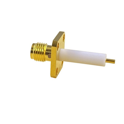 RS PRO, jack Flange Mount SMA Connector, 50Ω, Threaded Termination, Straight Body