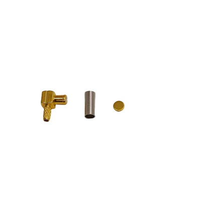 RS PRO, Plug Cable Mount MCX Connector, Crimp Termination, Right Angle Body