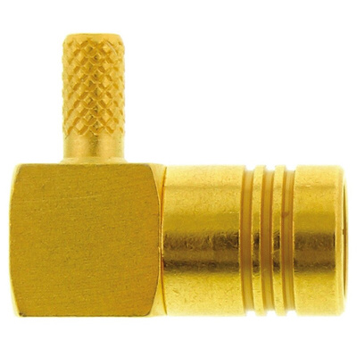 Radiall, Plug Cable Mount SMB Connector, 50Ω, Crimp Termination, Right Angle Body