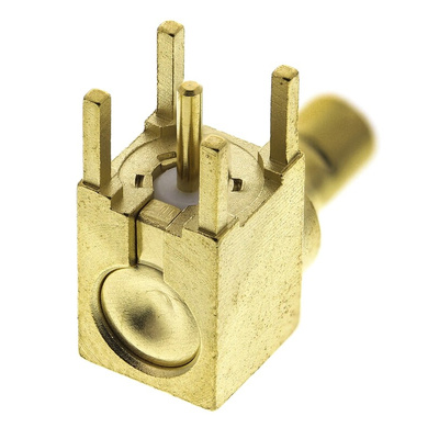 Radiall, jack Through Hole SMB Connector, 50Ω, Solder Termination, Right Angle Body