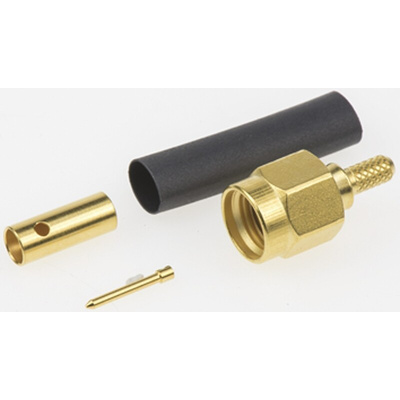 Radiall Straight 50Ω Cable Mount SMA Connector, Crimp Termination RG188, RG316