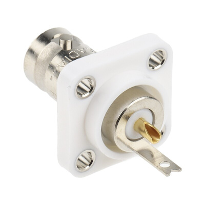 Radiall R141 Series, jack Flange Mount BNC Connector, 50Ω, Solder Termination, Straight Body