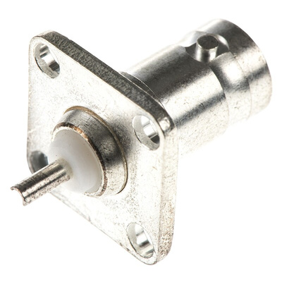 TE Connectivity Greenpar Series Straight 50Ω Panel Mount Bulkhead Fitting BNC Connector, jack, Silver