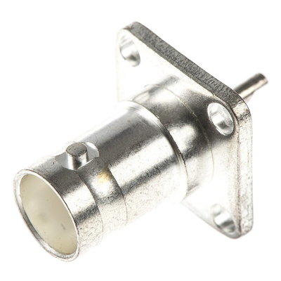 TE Connectivity Greenpar Series Straight 50Ω Panel Mount Bulkhead Fitting BNC Connector, jack, Silver