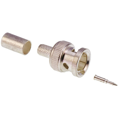 TE Connectivity, Plug Cable Mount BNC Connector, 75Ω, Crimp Termination, Straight Body