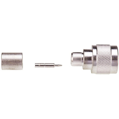 TE Connectivity, Plug Cable Mount N Connector, 50Ω, Crimp Termination, Straight Body