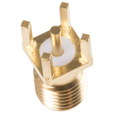 Radiall, jack PCB Mount SMA Connector, 50Ω, Solder Termination, Straight Body