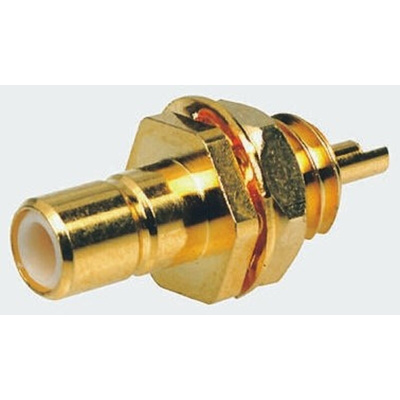 TE Connectivity, jack Panel Mount SMB Connector, 50Ω, Solder Termination, Straight Body