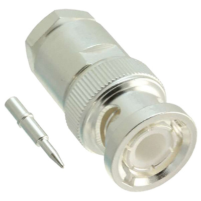 TE Connectivity, Plug Cable Mount BNC Connector, 50Ω, Clamp Termination, Straight Body