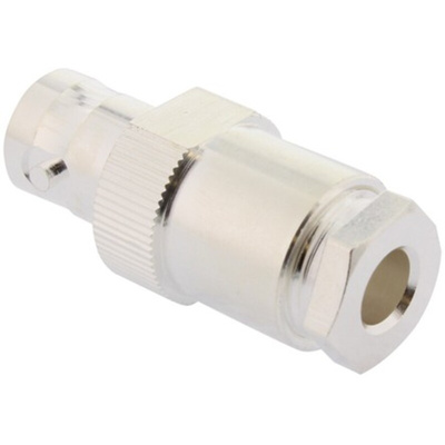 TE Connectivity, jack Cable Mount BNC Connector, 50Ω, Clamp Termination, Straight Body