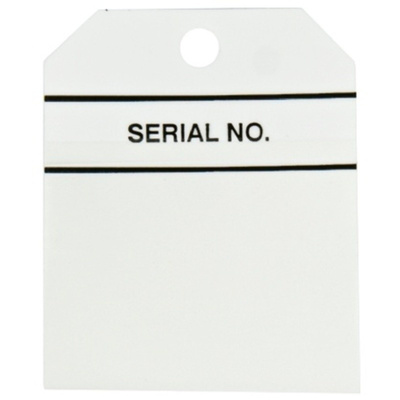 RS PRO Pre-Printed Tie Label-Serial No.-. Quantity: 50
