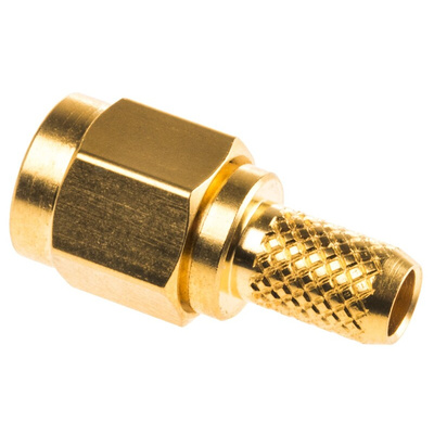 TE Connectivity Straight 50Ω Cable Mount SMA Connector, Crimp Termination RG141 A/U, RG58 C/U