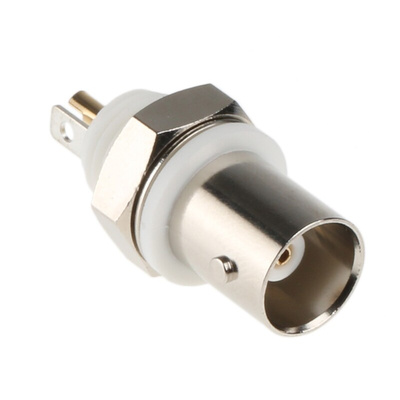 TE Connectivity Greenpar Series, jack Panel Mount BNC Connector, 50Ω, Solder Termination, Straight Body