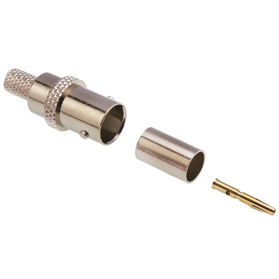 TE Connectivity, jack Cable Mount BNC Connector, 75Ω, Crimp Termination, Straight Body