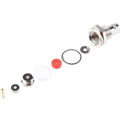 RS PRO, jack Panel Mount BNC Connector, 75Ω, Clamp Termination, Straight Body
