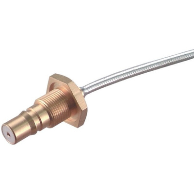 Huber+Suhner, jack Panel Mount QMA Connector, 50Ω, Solder Termination, Straight Body