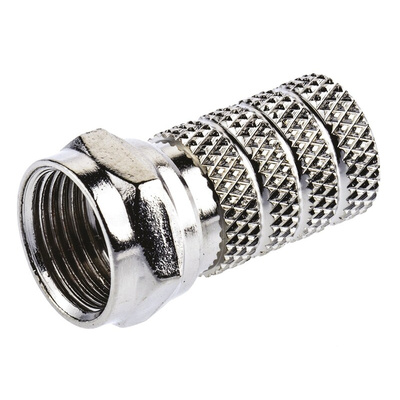 TE Connectivity, Plug Cable Mount F Connector, 75Ω, Twist On Termination, Straight Body